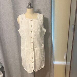 Commense Ivory Sleeveless Dress